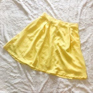 Bright Yellow High Waisted Skirt